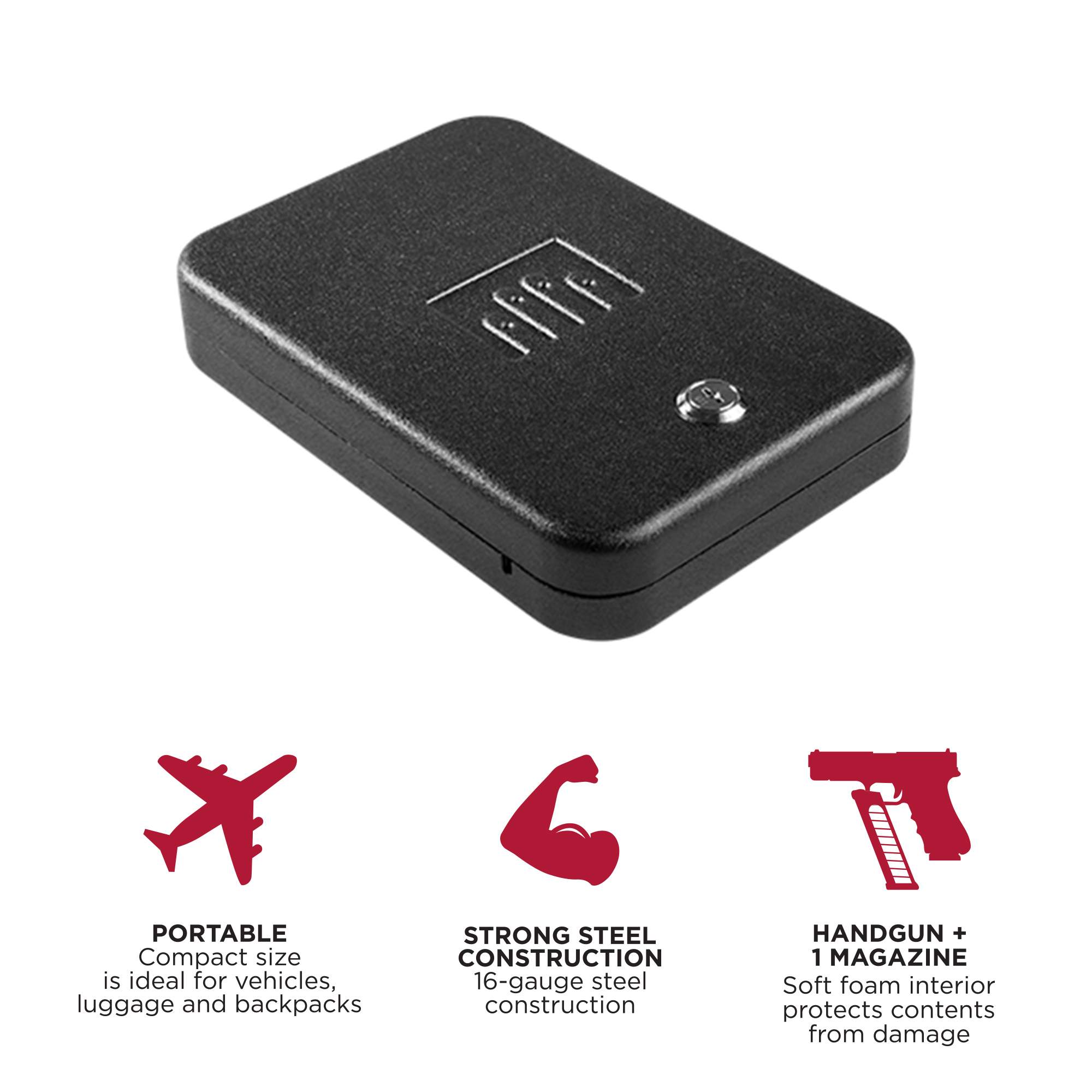 GunVault, Premium Nano All Steel Pistol Safe Key, Lock Type Key, Model# NV200